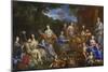 Louis XIV and the Royal Family as Divinities on Mt. Olympus-Jean Nocret-Mounted Giclee Print