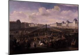 Louis XIV Approaching the Pont Neuf, Paris, 1674-Jan van Huchtenburgh-Mounted Giclee Print