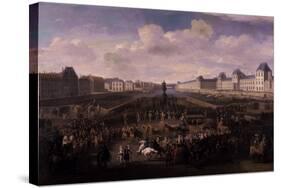 Louis XIV Approaching the Pont Neuf, Paris, 1674-Jan van Huchtenburgh-Stretched Canvas