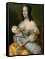 Louis XIV as an Infant with His Nurse Longuet De La Giraudière-Henri Beaubrun-Framed Stretched Canvas