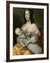 Louis XIV as an Infant with His Nurse Longuet De La Giraudière-Henri Beaubrun-Framed Giclee Print