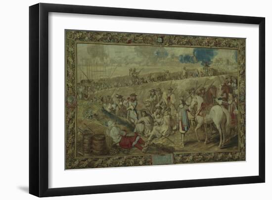 Louis XIV at the Battle of Tournay, June 21, 1667-null-Framed Giclee Print