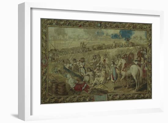 Louis XIV at the Battle of Tournay, June 21, 1667-null-Framed Giclee Print