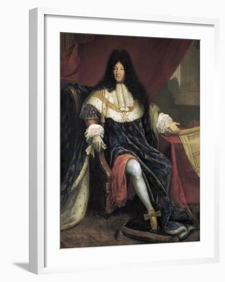 Louis XIV, Called "Le Roi Soleil" (1638-1715)-null-Framed Art Print