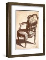 Louis XIV Chair-Rene Stein-Framed Art Print