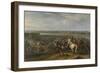 Louis XIV Crossing into the Netherlands at Lobith-Adam Frans van der Meulen-Framed Art Print