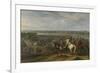 Louis XIV Crossing into the Netherlands at Lobith-Adam Frans van der Meulen-Framed Premium Giclee Print