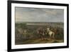 Louis XIV Crossing into the Netherlands at Lobith-Adam Frans van der Meulen-Framed Premium Giclee Print