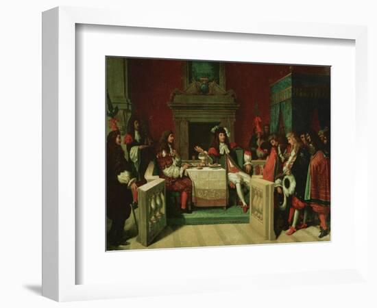 Louis XIV Dining with Moliere, 1837-Jean-Auguste-Dominique Ingres-Framed Giclee Print