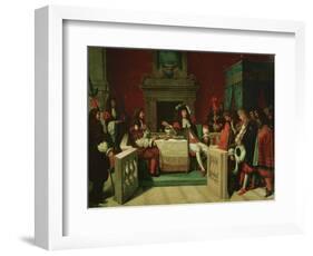 Louis XIV Dining with Moliere, 1837-Jean-Auguste-Dominique Ingres-Framed Giclee Print