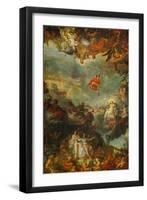 Louis XIV Governs Alone, Ostentation of the Neighbouring Powers of France-Charles Le Brun-Framed Giclee Print