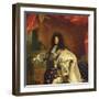 Louis XIV in Royal Costume, 1701 (Detail)-Hyacinthe Rigaud-Framed Giclee Print