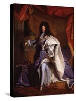 Louis XIV, King of France (1638-171), 1702-Hyacinthe François Honoré Rigaud-Stretched Canvas