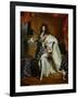 Louis XIV, King of France (1638-1715) in Royal Costume, 1701-Hyacinthe Rigaud-Framed Giclee Print