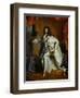 Louis XIV, King of France (1638-1715) in Royal Costume, 1701-Hyacinthe Rigaud-Framed Premium Giclee Print