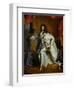 Louis XIV, King of France (1638-1715) in Royal Costume, 1701-Hyacinthe Rigaud-Framed Premium Giclee Print