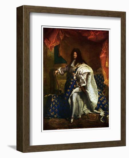 Louis XIV, King of France, 1701-Hyacinthe Rigaud-Framed Giclee Print