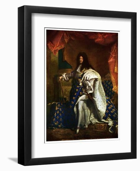 Louis XIV, King of France, 1701-Hyacinthe Rigaud-Framed Giclee Print