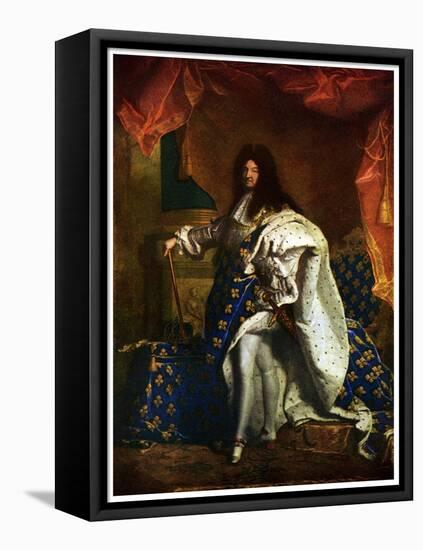 Louis XIV, King of France, 1701-Hyacinthe Rigaud-Framed Stretched Canvas