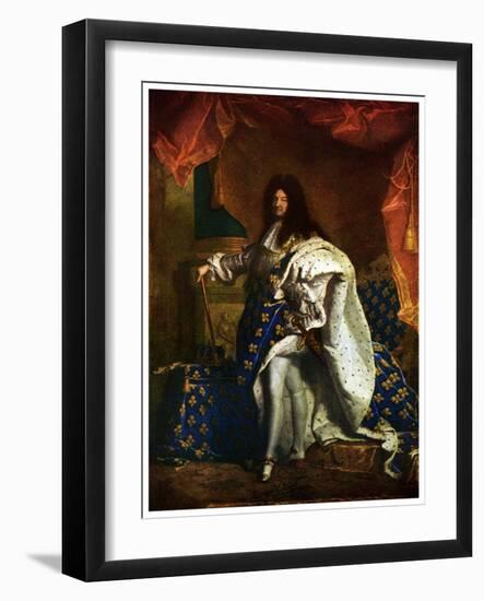 Louis XIV, King of France, 1701-Hyacinthe Rigaud-Framed Giclee Print