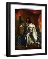 Louis XIV, King of France, 1701-Hyacinthe Rigaud-Framed Giclee Print