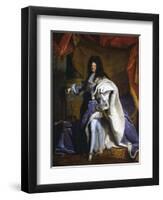 Louis XIV, King of France-Hyacinthe Rigaud-Framed Giclee Print