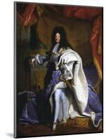 Louis XIV, King of France-Hyacinthe Rigaud-Mounted Giclee Print