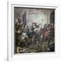 Louis XIV Leads the Assault of Valenciennes, 17th Century-Jean Alaux-Framed Giclee Print