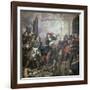 Louis XIV Leads the Assault of Valenciennes, 17th Century-Jean Alaux-Framed Giclee Print