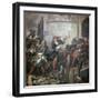 Louis XIV Leads the Assault of Valenciennes, 17th Century-Jean Alaux-Framed Giclee Print