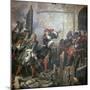 Louis XIV Leads the Assault of Valenciennes, 17th Century-Jean Alaux-Mounted Giclee Print