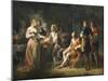 Louis XIV of France Declaring His Love for Louise de la Valliere-Jean-frederic Schall-Mounted Giclee Print