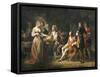 Louis XIV of France Declaring His Love for Louise de la Valliere-Jean-frederic Schall-Framed Stretched Canvas