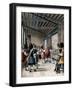 Louis XIV of France Visiting the Gobelins Tapestry Works, 17th Century (Late 19th Centur)-null-Framed Giclee Print