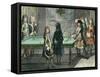 Louis XIV Playing Billiards with His Brother-null-Framed Stretched Canvas