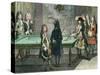 Louis XIV Playing Billiards with His Brother-null-Stretched Canvas