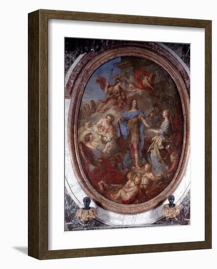 Louis XIV Presenting Peace to Europe, Early 18th Century-Francois Lemoyne-Framed Giclee Print