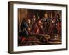 Louis XIV Receiving Submission, Doge of Genoa in May 1685-Claude-Guy Halle-Framed Giclee Print