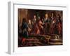 Louis XIV Receiving Submission, Doge of Genoa in May 1685-Claude-Guy Halle-Framed Giclee Print