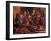 Louis XIV Receiving Submission, Doge of Genoa in May 1685-Claude-Guy Halle-Framed Giclee Print