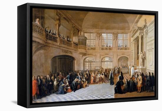 Louis XIV Receiving the Oath of the Marquis De Dangeau-Antoine Pezey-Framed Stretched Canvas