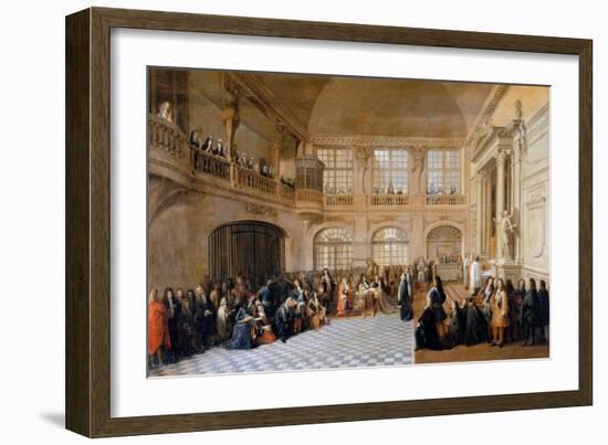 Louis XIV Receiving the Oath of the Marquis De Dangeau-Antoine Pezey-Framed Giclee Print