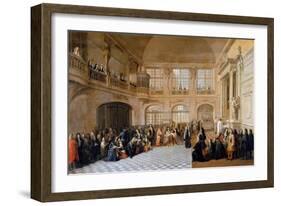 Louis XIV Receiving the Oath of the Marquis De Dangeau-Antoine Pezey-Framed Giclee Print