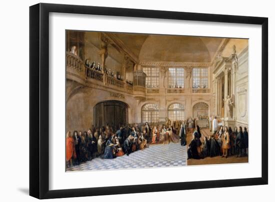 Louis XIV Receiving the Oath of the Marquis De Dangeau-Antoine Pezey-Framed Giclee Print