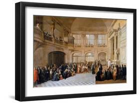 Louis XIV Receiving the Oath of the Marquis De Dangeau-Antoine Pezey-Framed Giclee Print