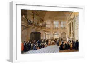 Louis XIV Receiving the Oath of the Marquis De Dangeau-Antoine Pezey-Framed Giclee Print