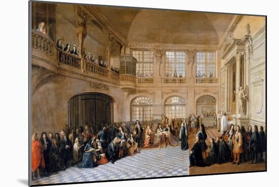 Louis XIV Receiving the Oath of the Marquis De Dangeau-Antoine Pezey-Mounted Giclee Print