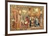 Louis XIV Receiving the Papal Legate Cardinal Chigi at Fontainebleau-null-Framed Giclee Print