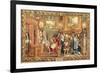 Louis XIV Receiving the Papal Legate Cardinal Chigi at Fontainebleau-null-Framed Giclee Print