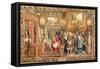 Louis XIV Receiving the Papal Legate Cardinal Chigi at Fontainebleau-null-Framed Stretched Canvas